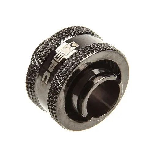 XSPC Connettore Dritto passo 1/4 x tubo 16/11mm V2 - Nero Cromato
