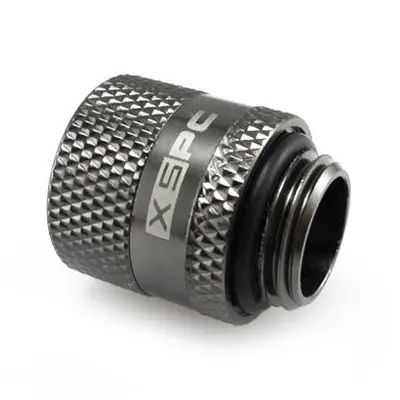 XSPC Adattatore Maschio/Femmina 2x G1/4 Rotante - Nero Cromato