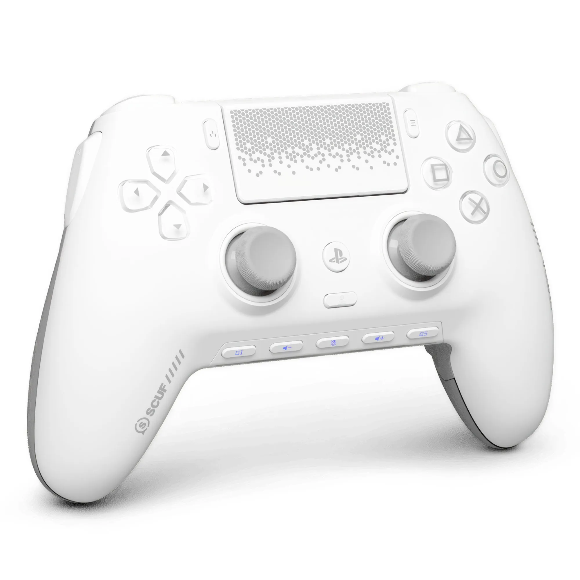 SCUF Omega Bianco - Controller wireless PS5 e PC con palette posteriori, grilletti istantanei e analogici anti-drift
