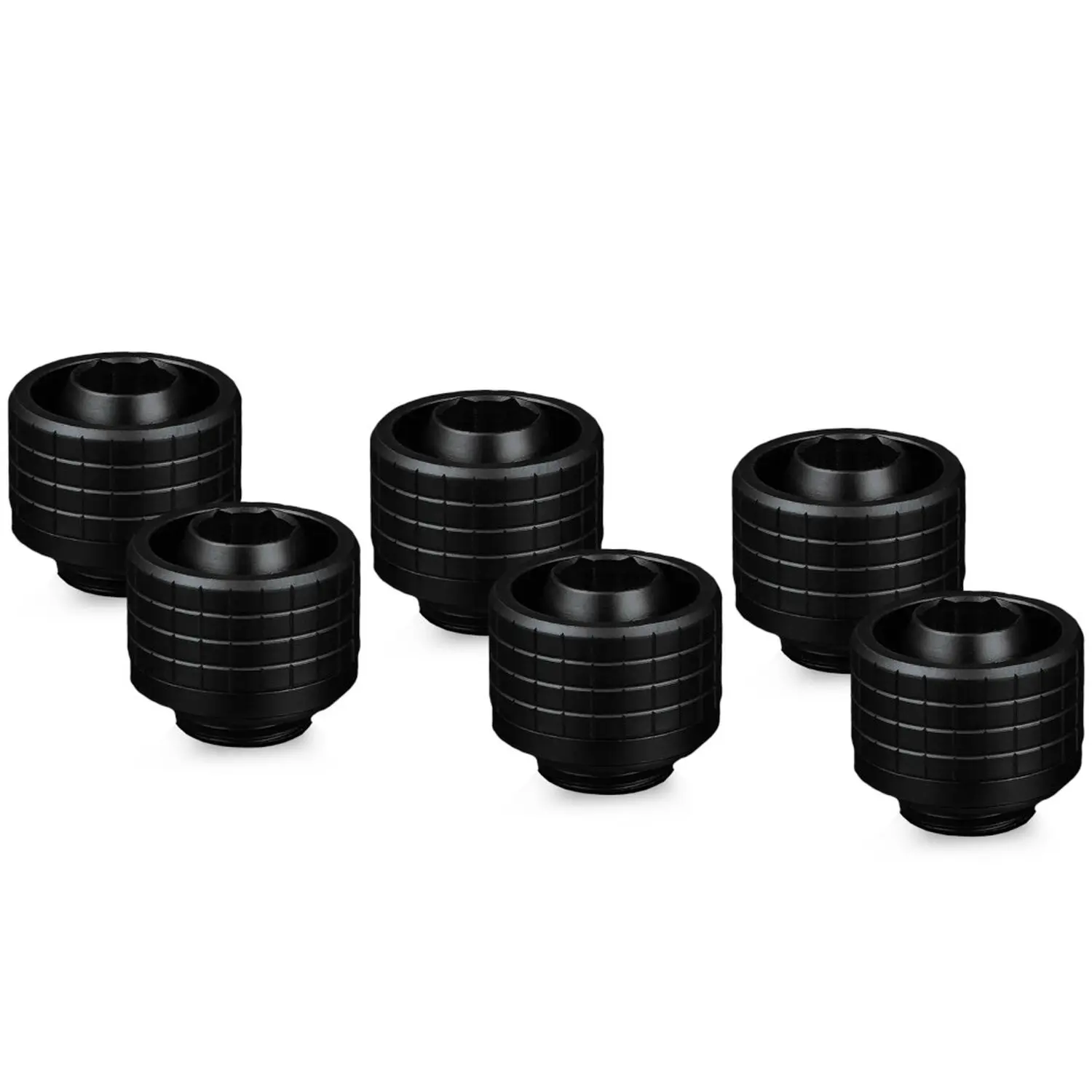 Thermal Grizzly DeltaMate Kompressions-Fitting - ST16 - Nero, Confezione da 6