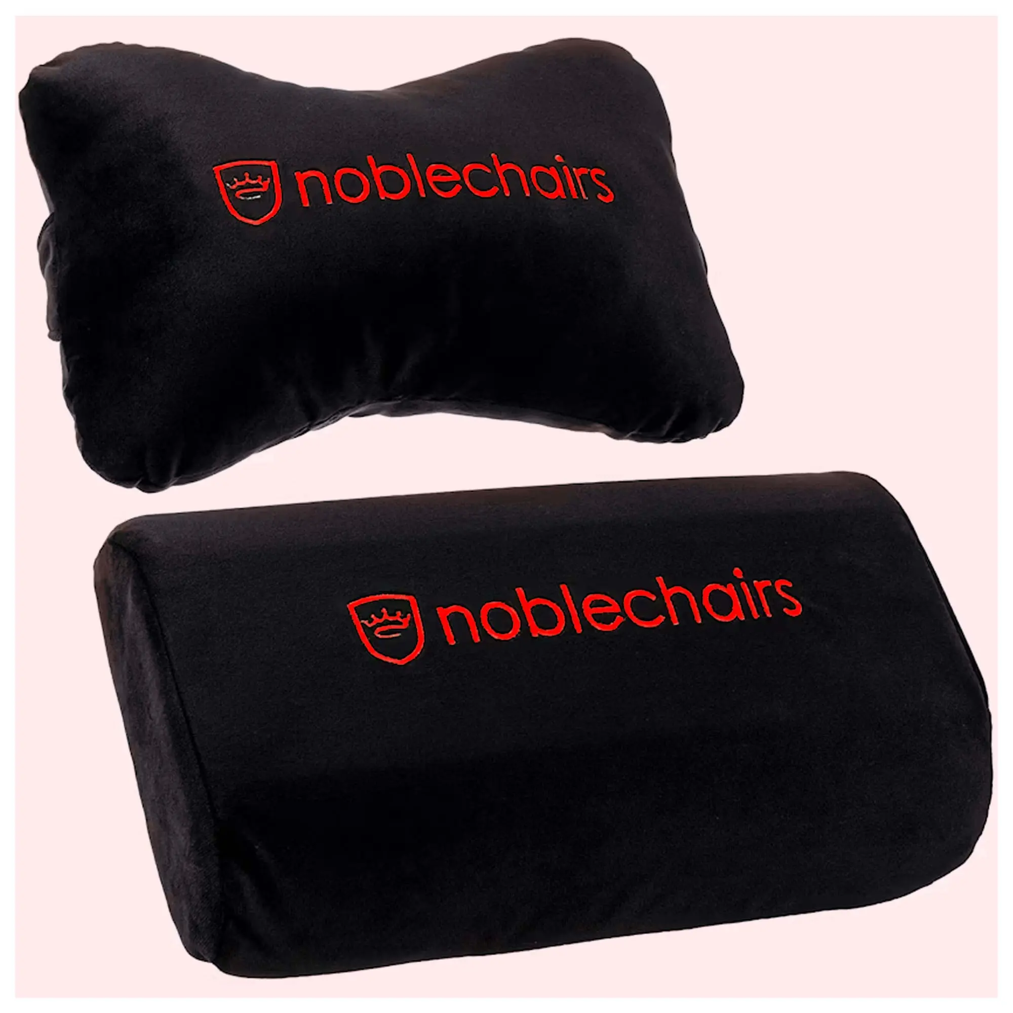 Noblechairs Set di cuscini per EPIC / ICON / HERO - Nero/Rosso *OEM*