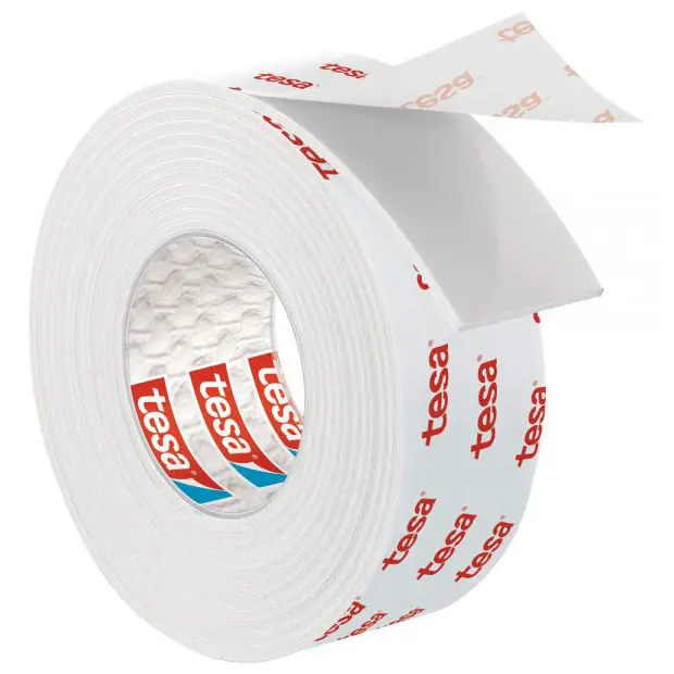 Tesa Nastro Biadesivo POWERBOND 19 x 1500 mm, max 10 Kg/m - Bianco