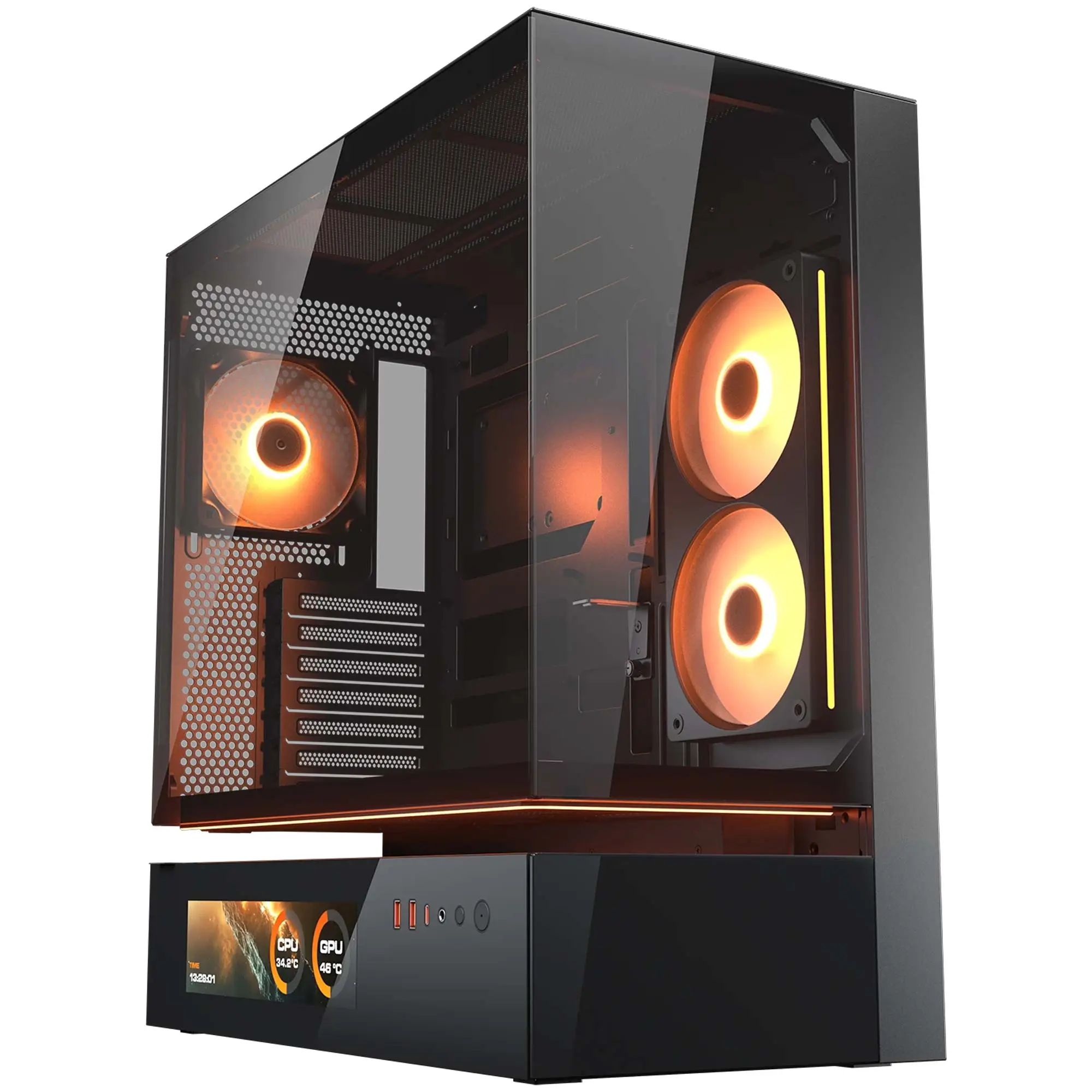 Cougar CFV235 Vision, Mid-Tower, Vetro Temperato - Nero