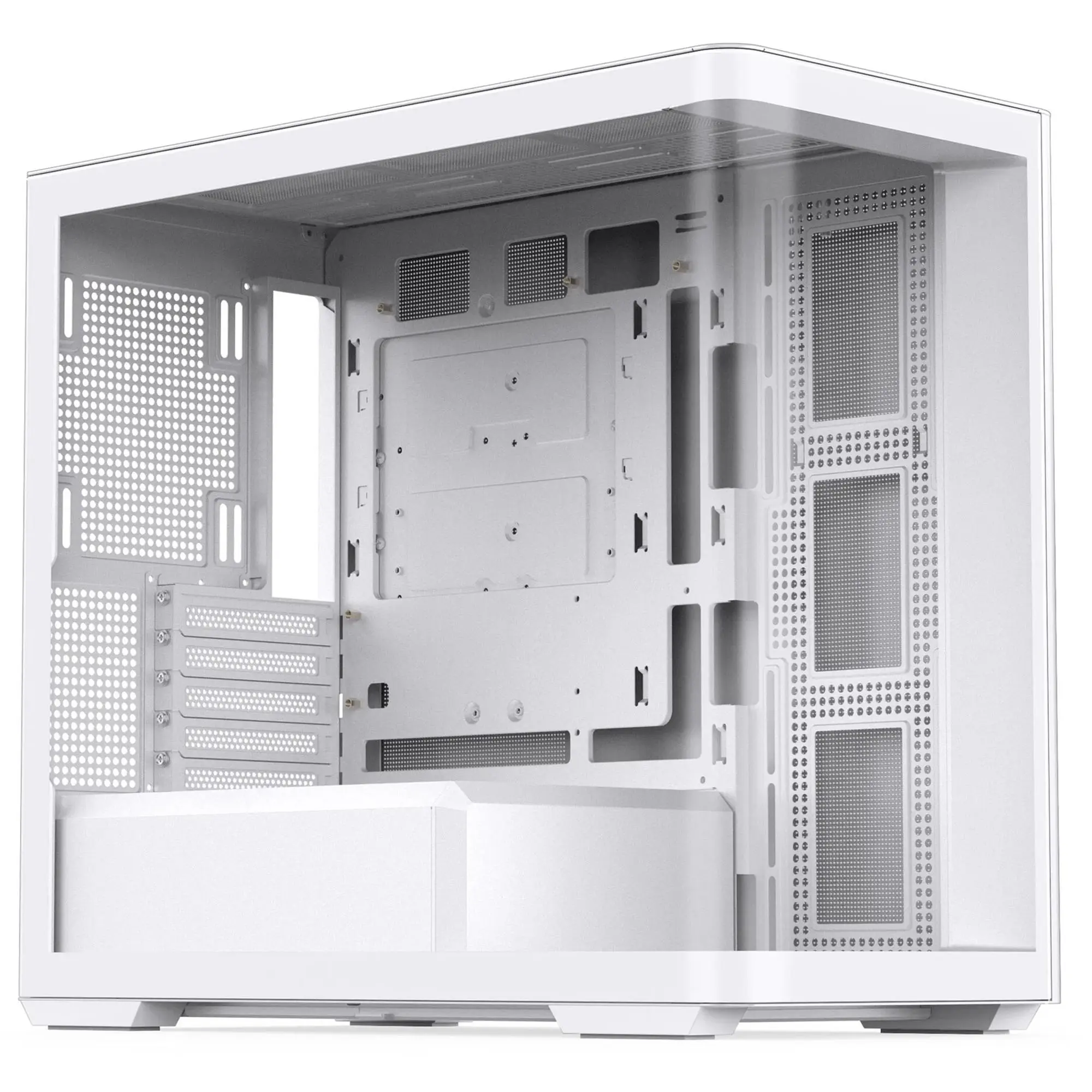 Jonsbo D300, Mid-Tower, Vetro Temperato angolato a 270 gradi - Bianco