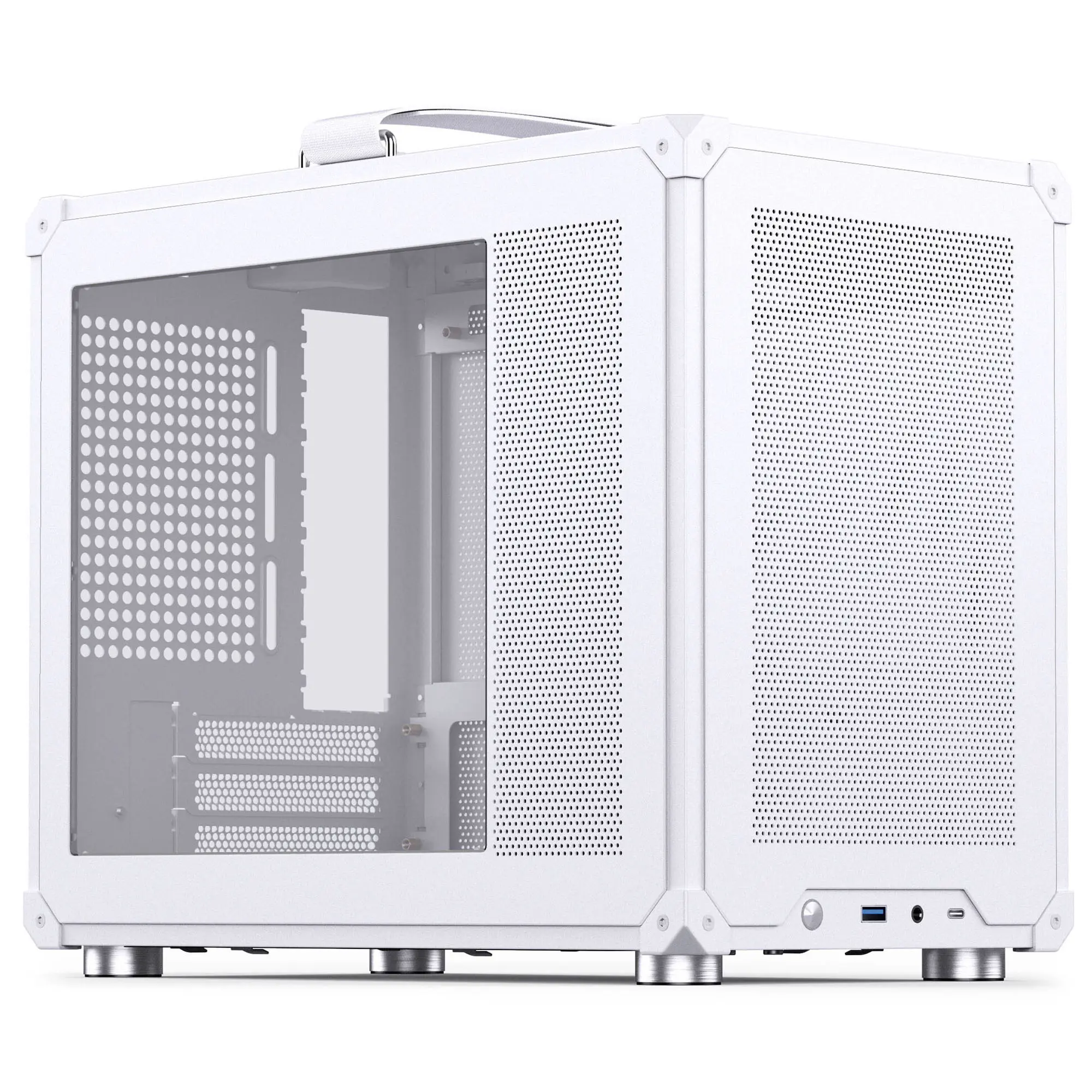 Jonsbo C6 Max, Micro-ATX, Alluminio - Bianco