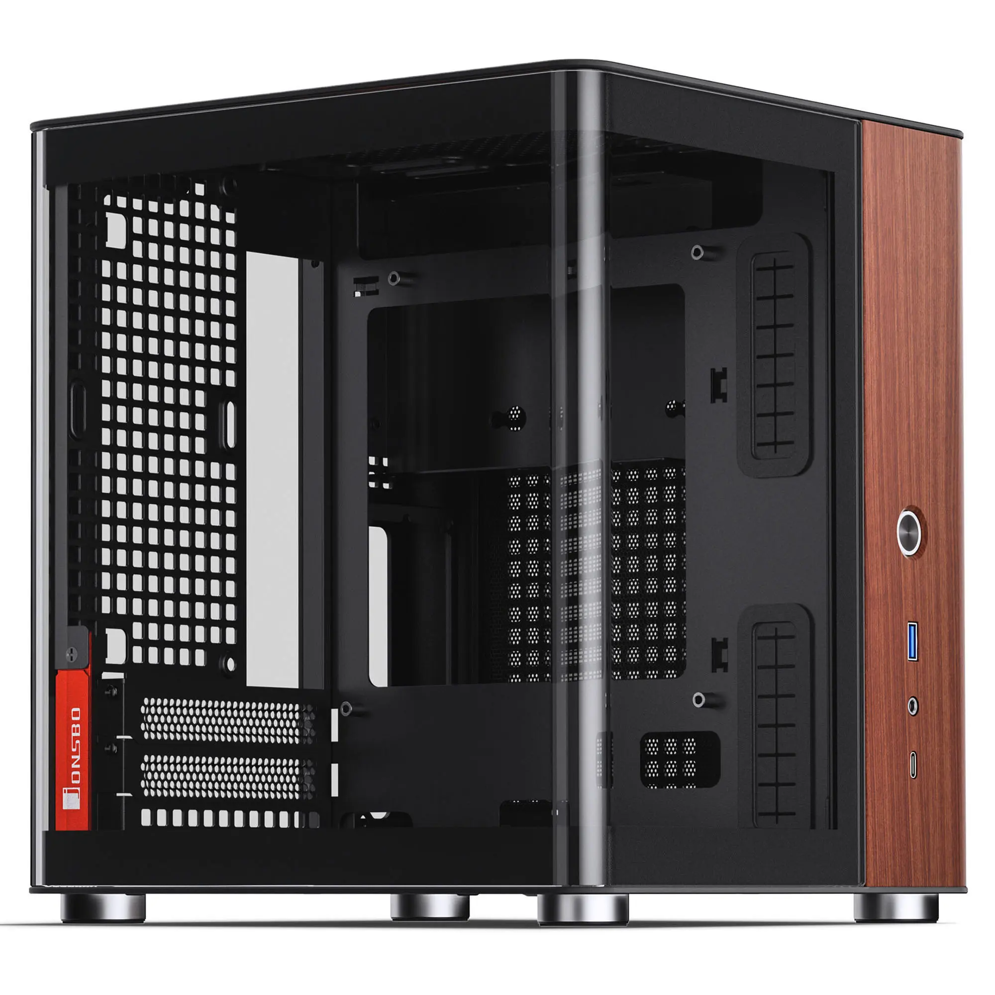 Jonsbo TK-0, Micro-ATX, Vetro Temperato - Nero