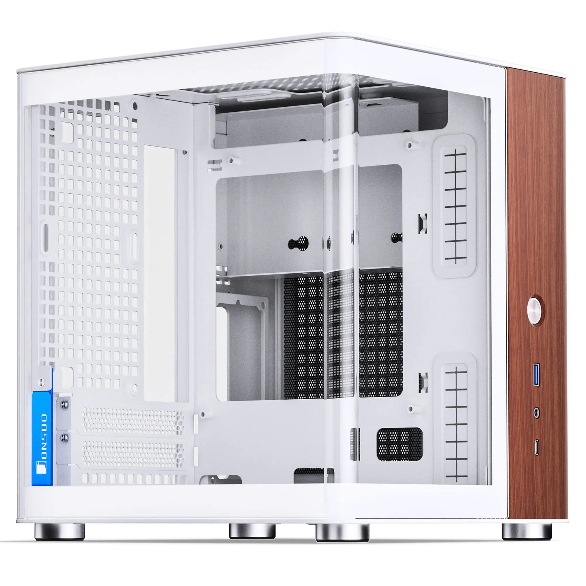 Jonsbo TK-0, Micro-ATX, Vetro Temperato - Bianco