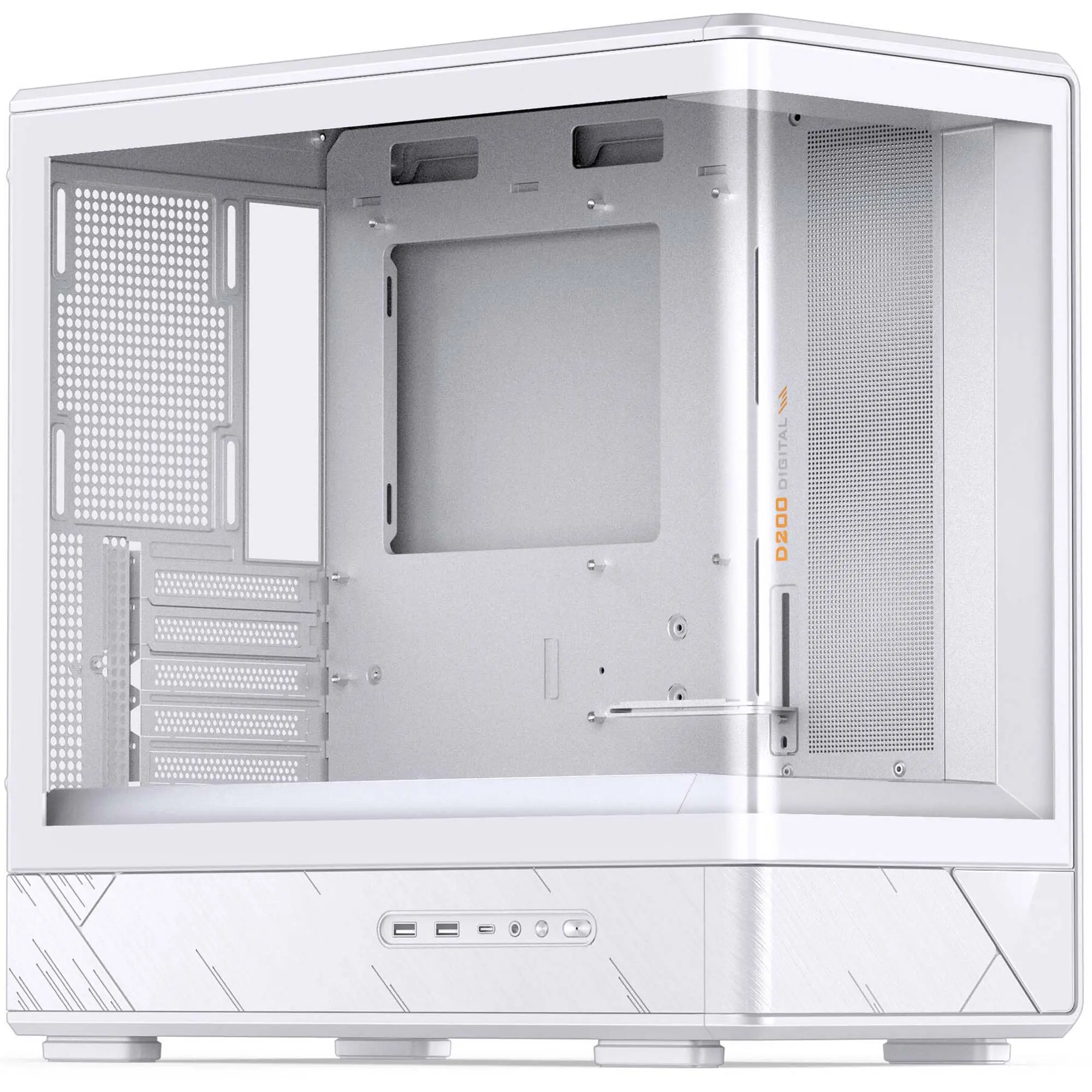 Jonsbo D200 Mini-Tower mATX, Vetro Temperato - Bianco
