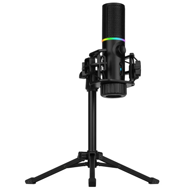 Streamplify Microfono RGB, USB-A, Treppiede Incluso - Nero