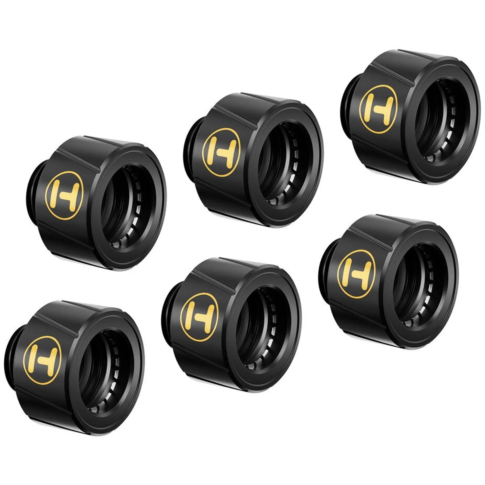 HYTE Connettore Push 14mm, pack da 6 pezzi - Nero
