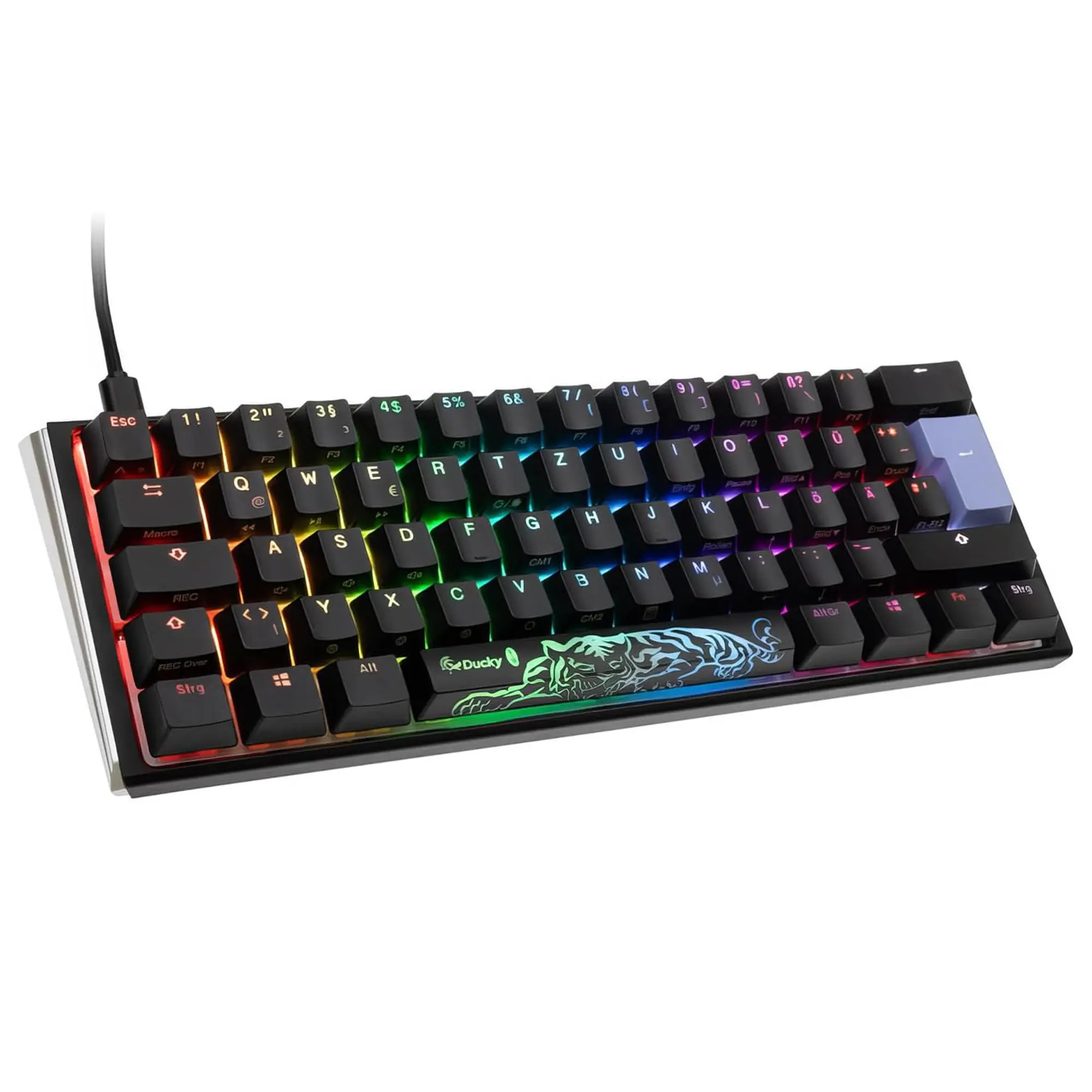 Ducky One 3 Classic Mini, 60%, Cherry Red, RGB, Nero - Layout ITA