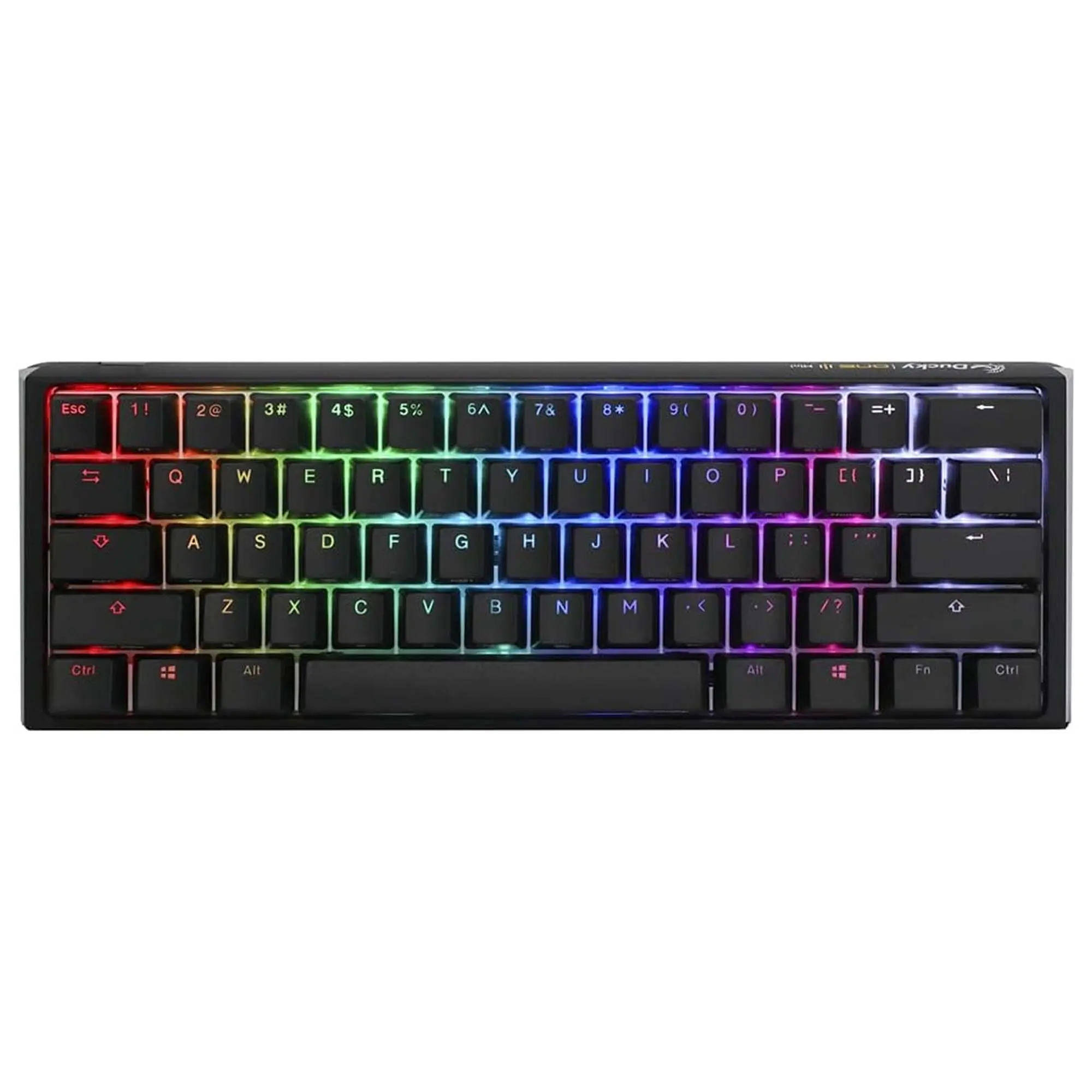 Ducky One 3 Classic, Mini 60%, Cherry Silent Red, RGB, Nero - Layout ITA