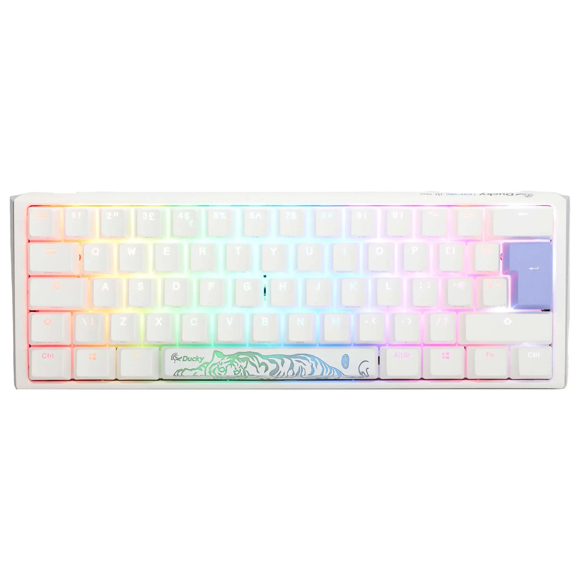 Ducky One 3 Classic, Mini 60%, Cherry Silver, RGB, Bianco - Layout ITA