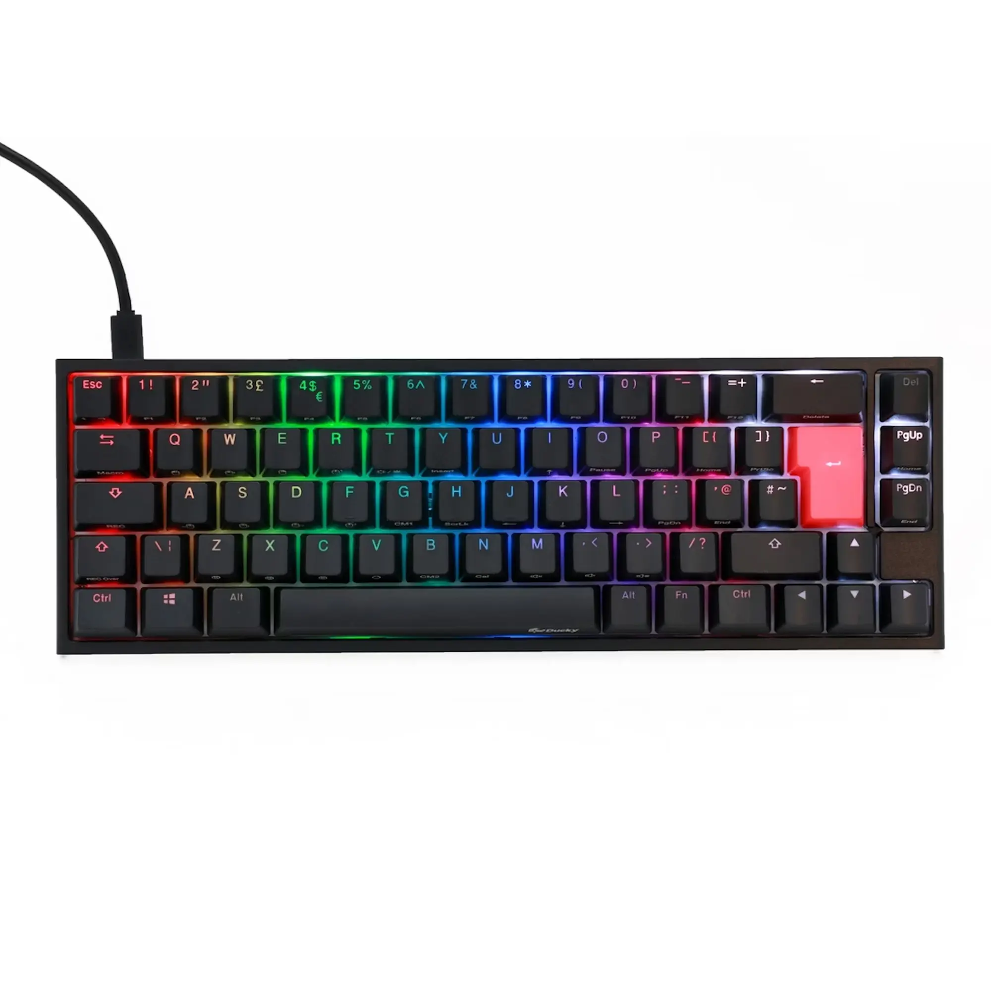 Ducky One 2 SF 65%, Cherry Red, RGB, Nero - Layout ITA