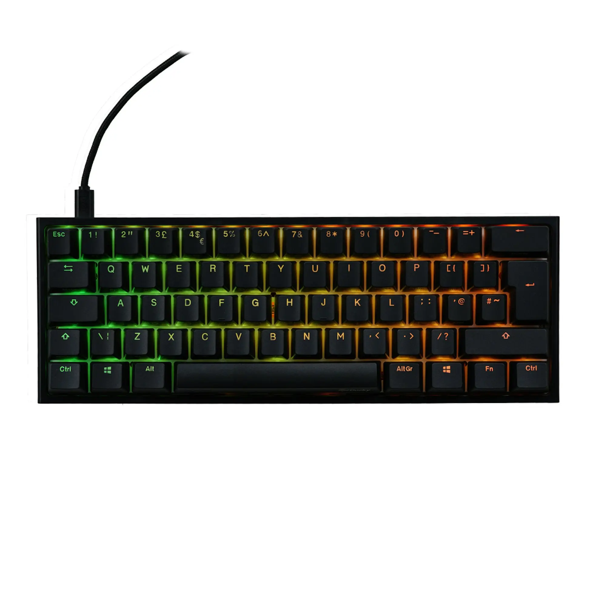 Ducky One 2 Mini 60%, Cherry Black, RGB, Nero - Layout ITA