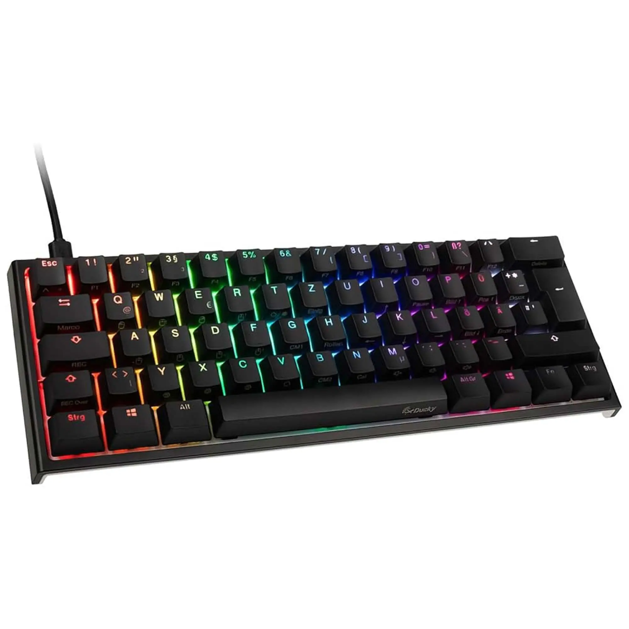 Ducky One 2 Mini 60%, Cherry Speed Silver, RGB, Nero - Layout ITA