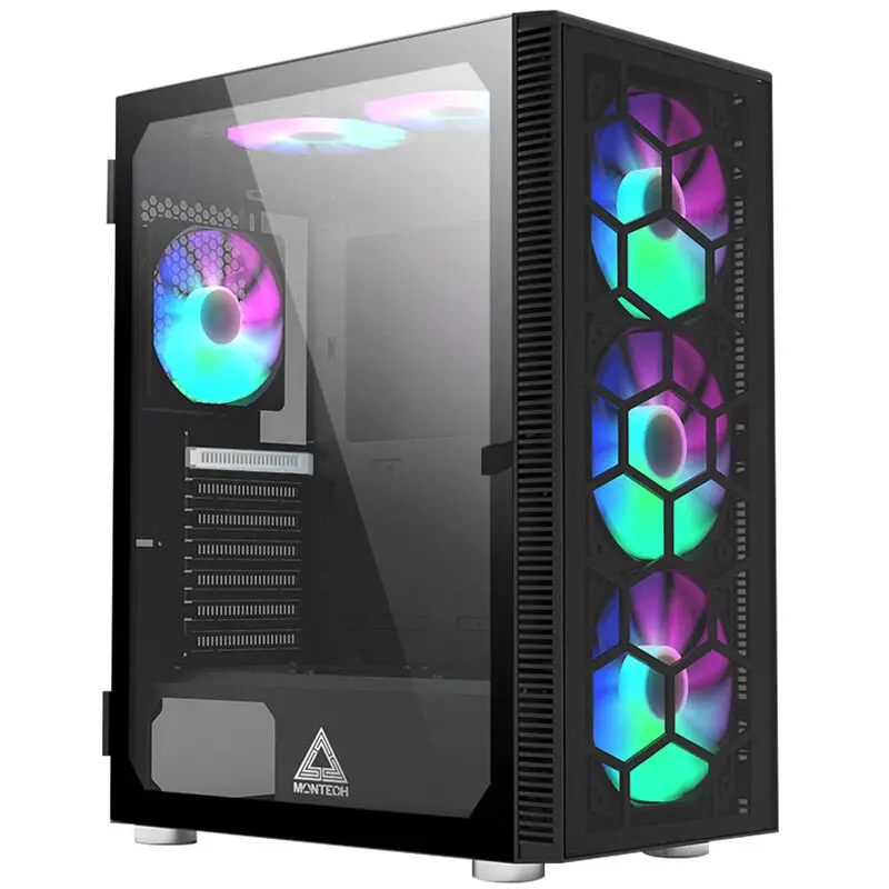 Montech X3 Glass Mid-Tower, RGB, Vetro Temperato - Nero