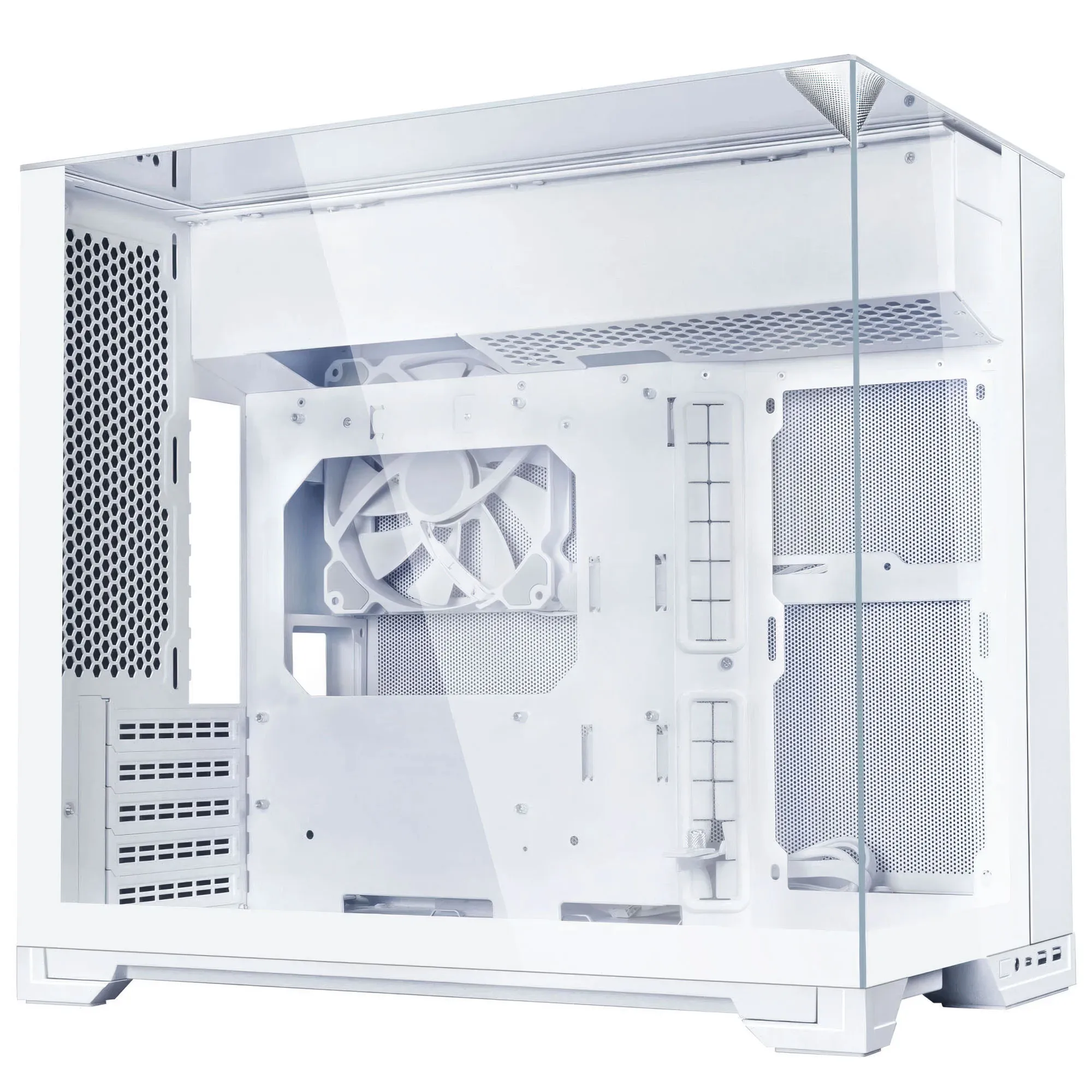 Lian Li O11 Vision-M - Case Micro-ATX Dual-Chamber Vetro Temperato 3 Lati Bianco