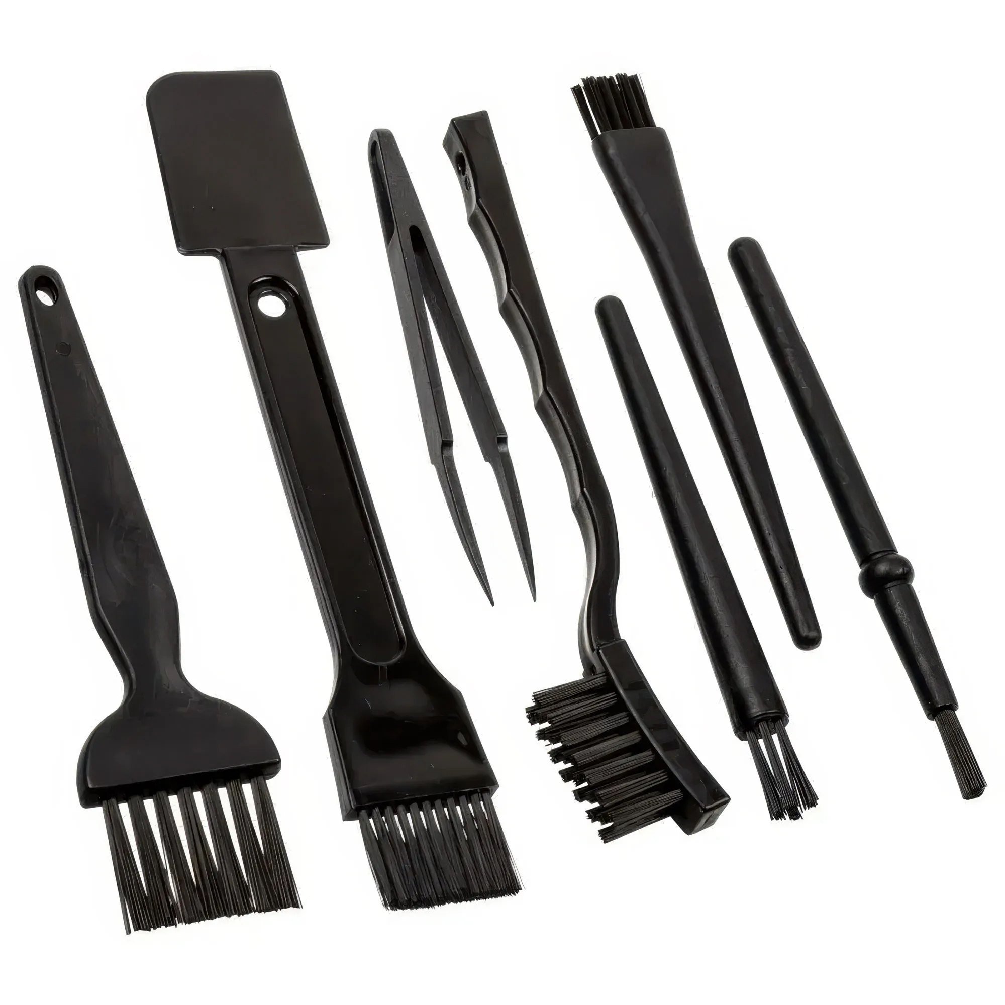 IT Dusters Sweep - Set 7 Pezzi Spazzole ESD per Pulizia Elettronica con Pinzetta