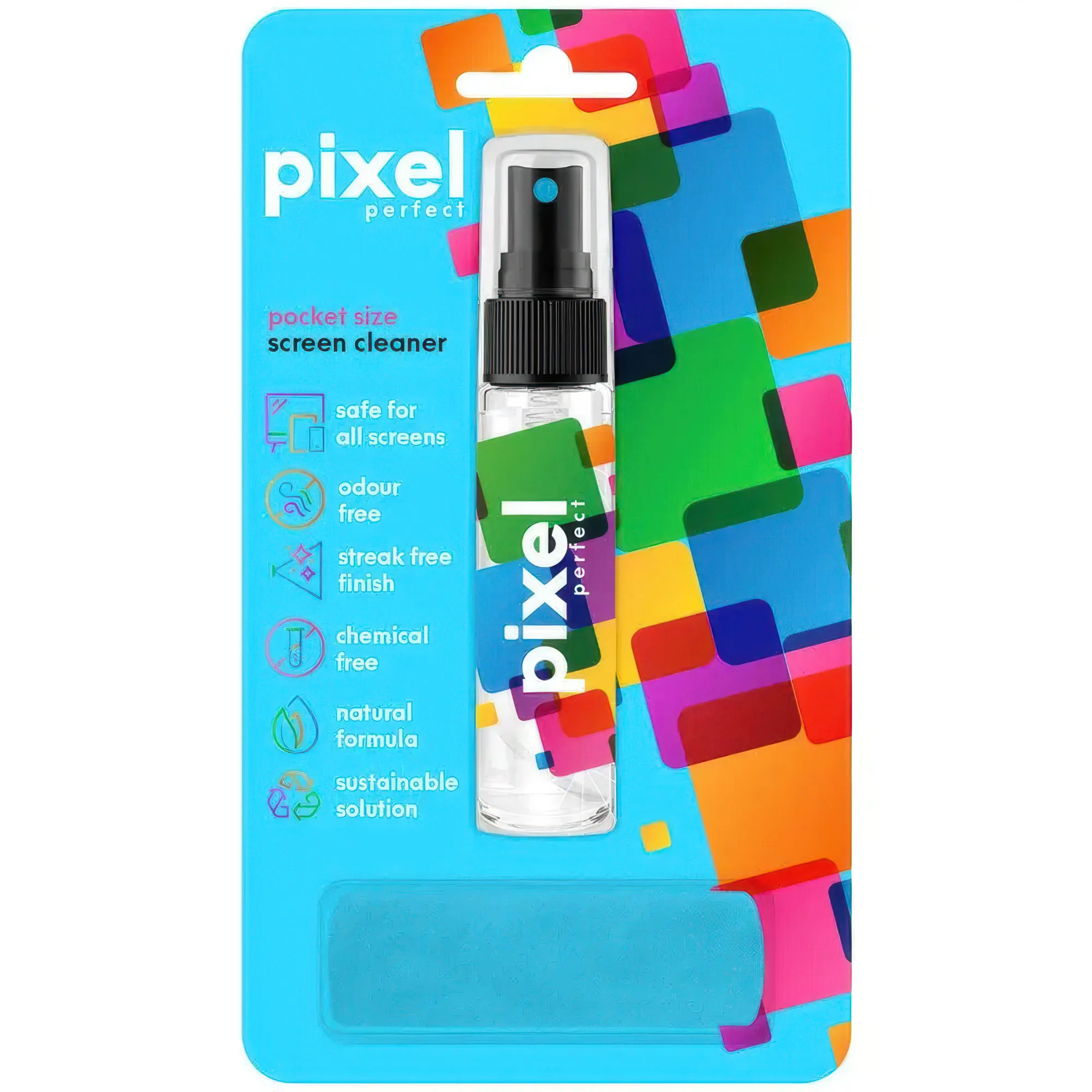IT Dusters Pixel Perfect - Detergente Spray Naturale per Schermi 40ml con Panno in Microfibra