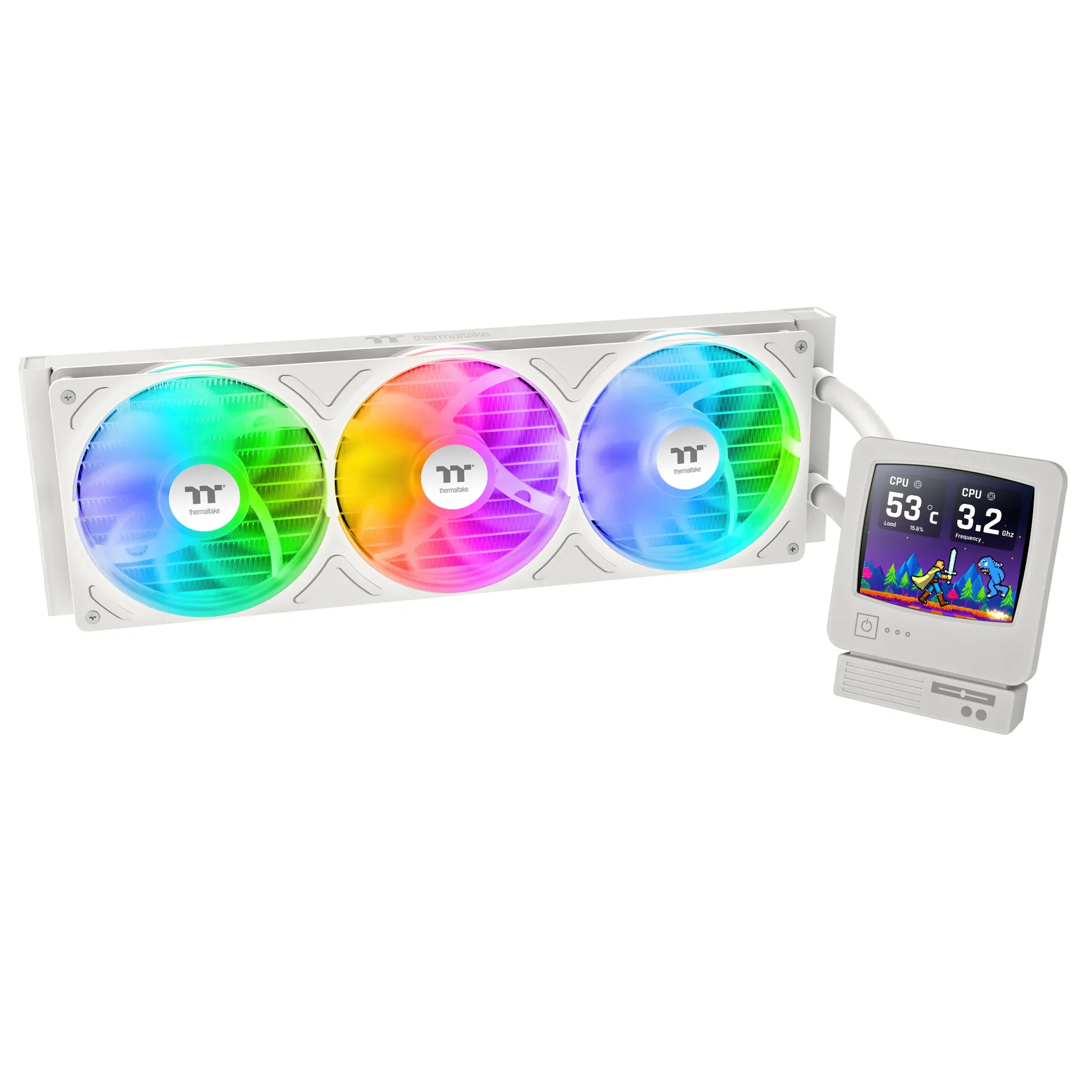 Thermaltake Retro 360 Ultra ARGB Sync - AIO Liquid Cooler 360mm con LCD 3.7"