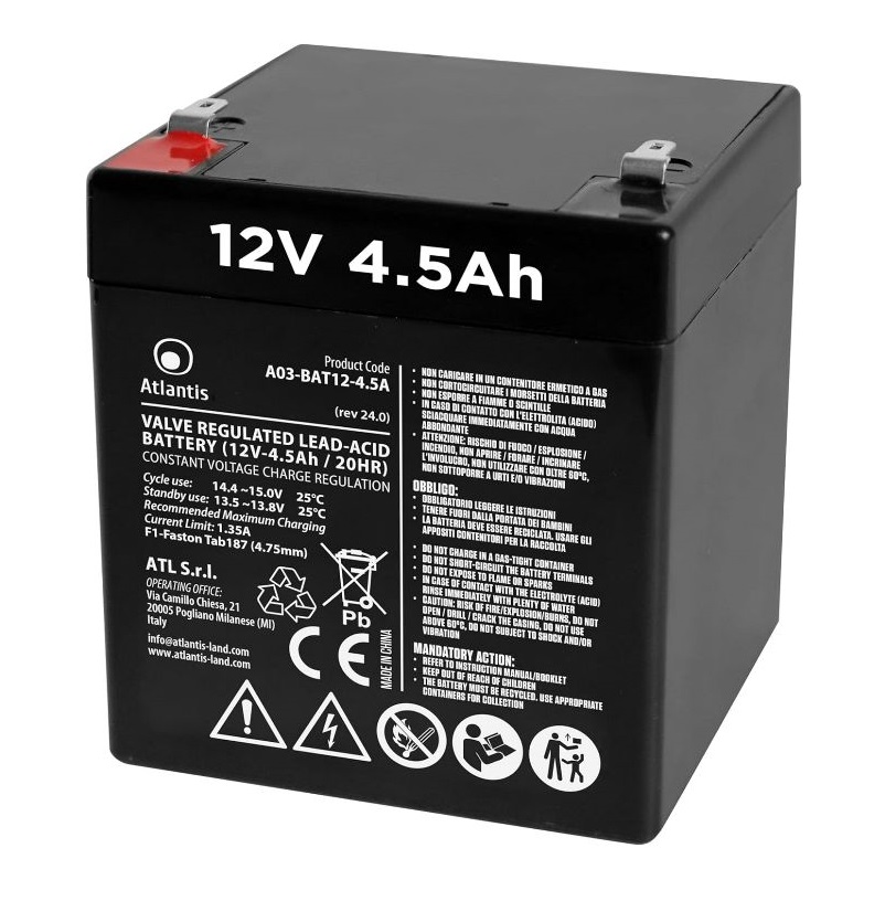 BATTERIA PER UPS AL PIOMBO 12V 4.5AH TN-BC-4.5