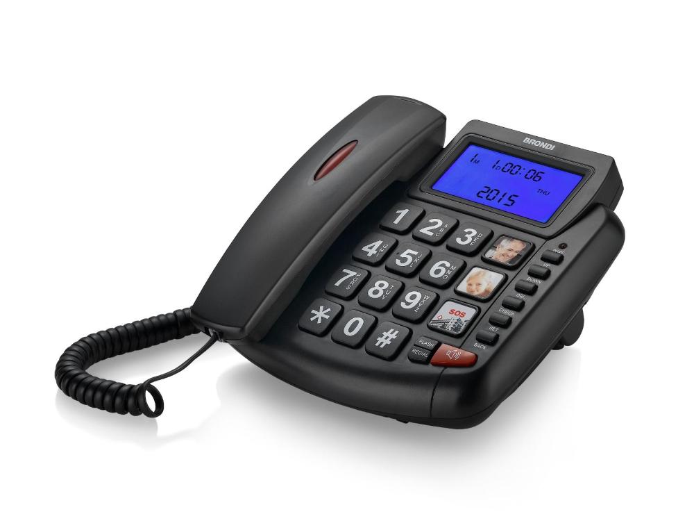 TEL. FISSA BRONDI BRAVO 90 LCD NERO