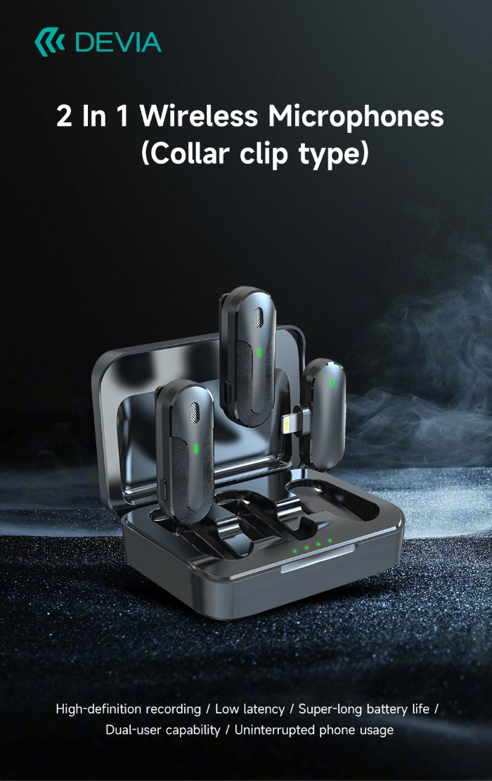 DOPPIO MICROFONO WIRELES LIGHTNING APPLE