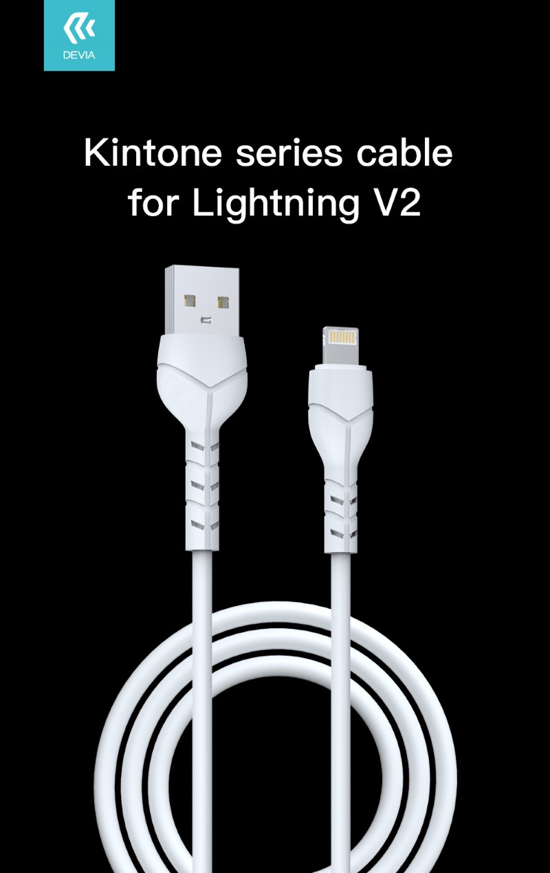 DEVIA CAVO LIGHTNING APPLE 5V 2.1A 1MT WHITE