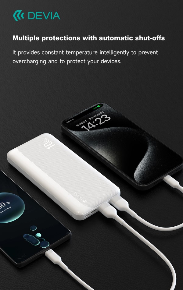 POWER BANK DEVIA 10.000 MAH 37W WH