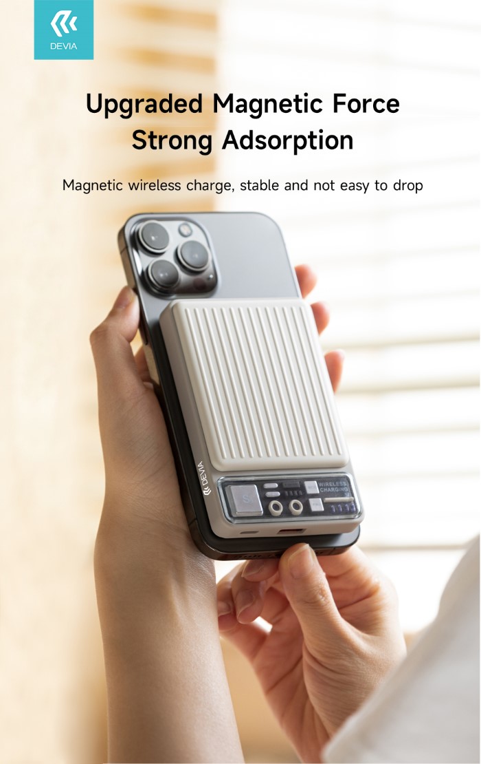 POWER BANK MAGNETICO DEVIA 10.000MAH WIR