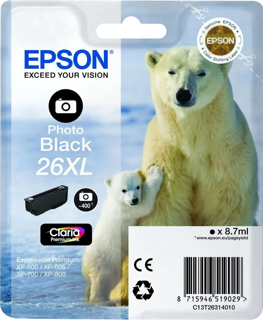 Epson Polar bear Cartuccia Nero-foto XL
