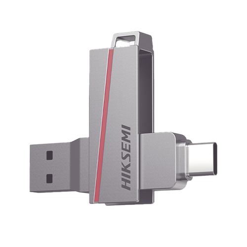 FLASH DRIVE Dual USB3.2+USB-C 128GB HIKvision/HIKsemi HS-USB-E307C-128GB Metal Case