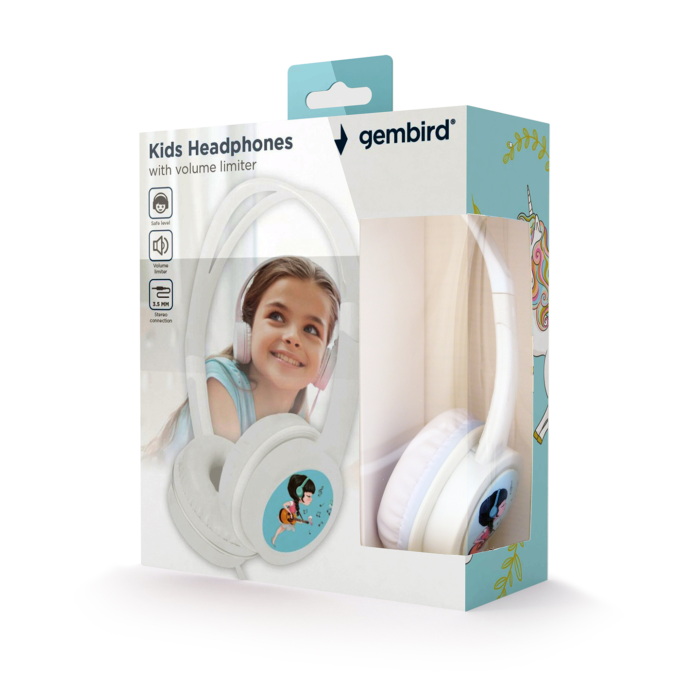 TECHMADE GEMBIRD CUFFIEPER BAMBINI CON LIMITATORE VOLUME BIANCA