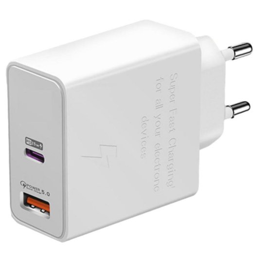 CARICABATTERIE CARICATORE DA RETE DOPPIO TYPE-C/USB 85W (HT-AC80) …
