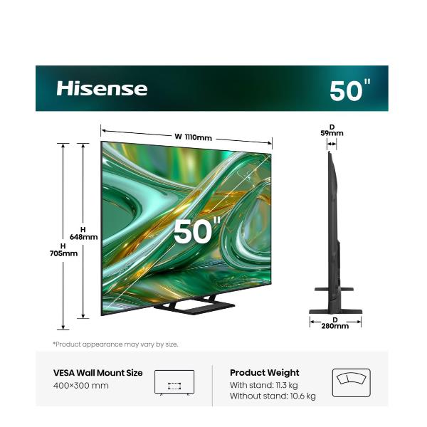 Smart TV ULED 50" Hisense 4K HDR10+ Adaptive …