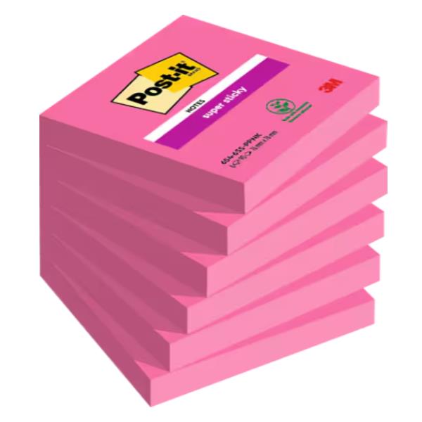 Blocco Post-it Super Sticky - 654-6SS-PPNK - 76 …