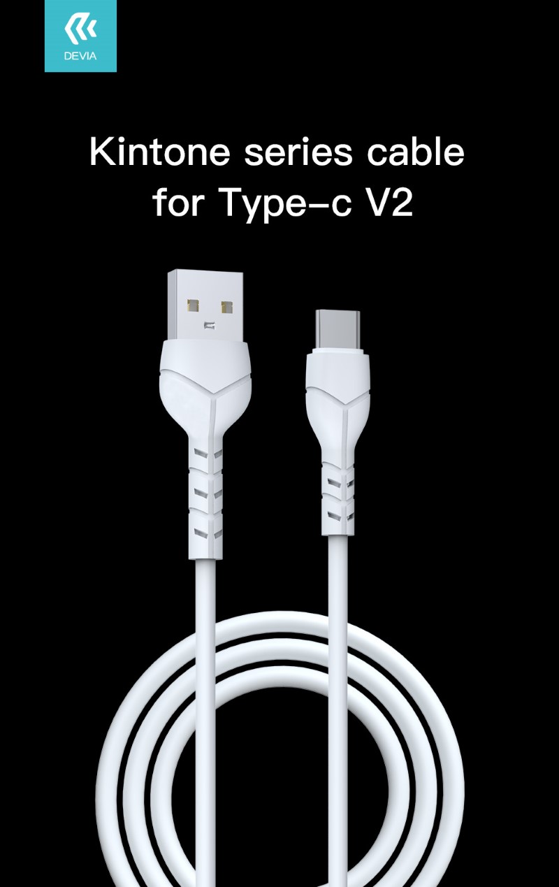 DEVIA CAVO KINTONE TYPE-C 5V 2.1A CARICA E DATI 1M