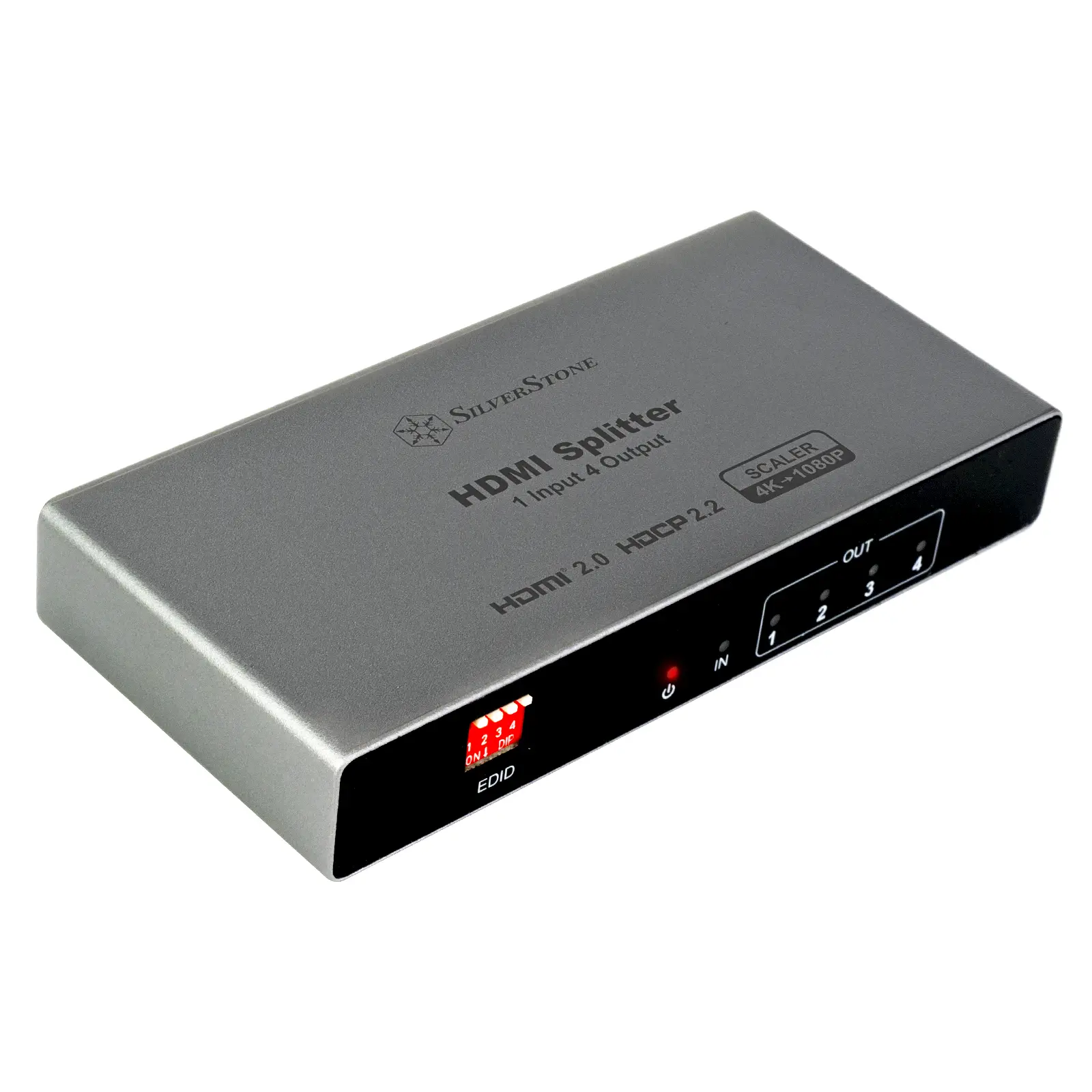 SilverStone SST-HS14 - Splitter HDMI 2.0 4K 1 Ingresso 4 Uscite con HDR10 e Dolby Vision