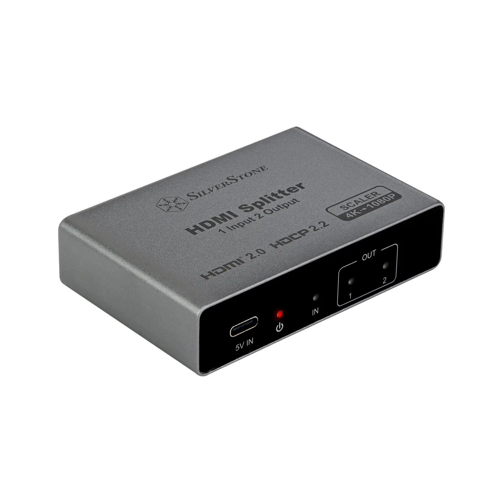 SilverStone SST-HS12 - Splitter HDMI 2.0 4K 1 ingresso 2 uscite con protezione integrata