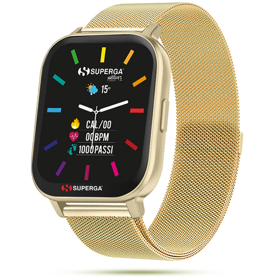 SMARTWATCH SWT-STC012 INK CINTURINO ACCIAIO MESH GOLD / CASSA ALLUMINIO