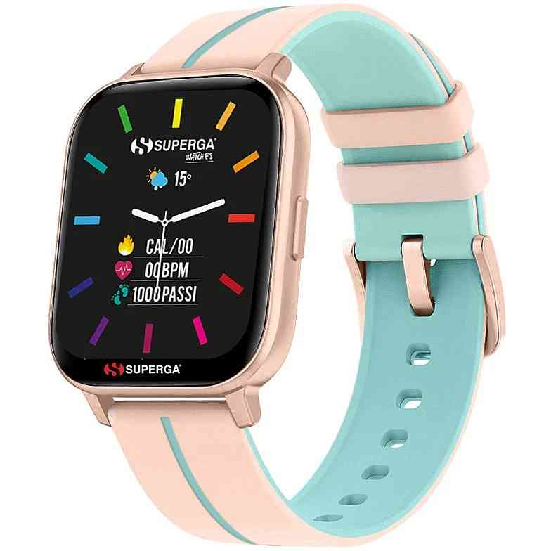 SMARTWATCH SWT-STC021 INK CINTURINO SILICONE BEIGE-TURCHESE / CASSA ALLUMINIO