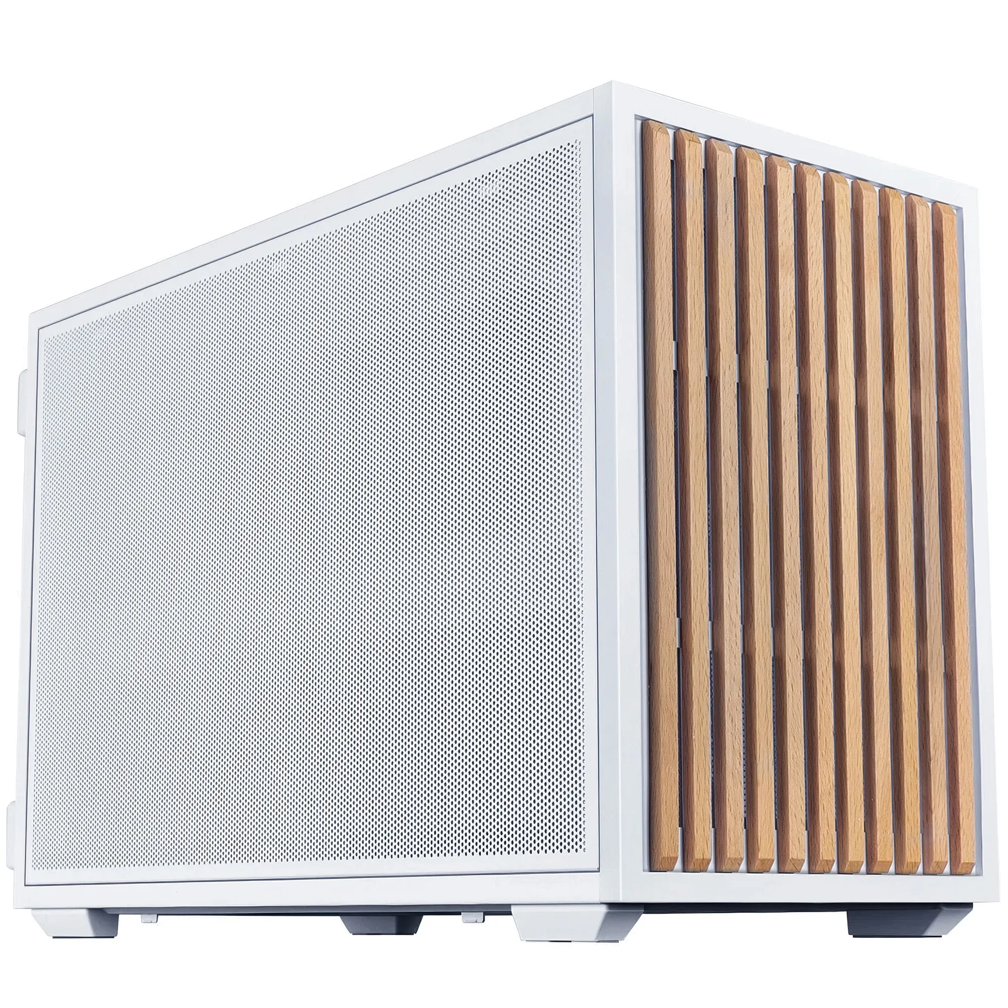 Lian Li x DAN Cases B4 Wood Edition - Case Micro-ATX SFF 21,3L, Faggio Bianco