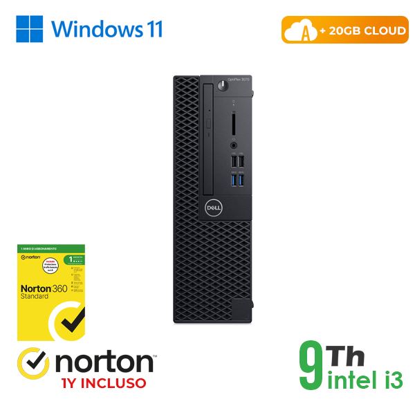 PC DELL OPTIPLEX 3070-5070 SFF INTEL CORE I3-9 GEN 8GB 256GB SSD WINDOWS 11 PRO - RICONDIZIONATO