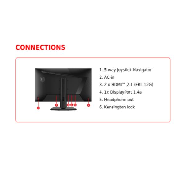 MSI MAG 321UPD E14 – Monitor 32" 4K 144Hz / FHD 288Hz, IPS, HDR Ready, AI Vision, HDMI 2.1
