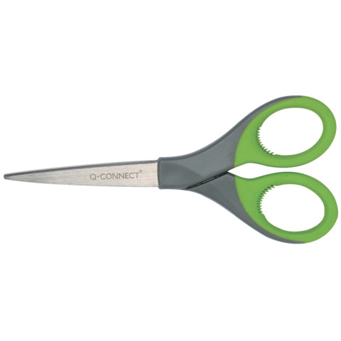Forbici universali in blister Q-Connect Elite Softgrip grigio/verde …