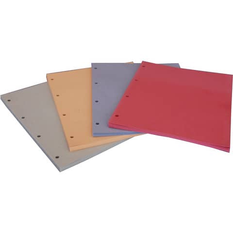 Divisori in cartoncino Manilla con fori EURO-CART 23x30 cm rosso conf. da 100 pezzi DM04RO C/FORI_DESK