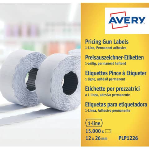 Etichette permanenti per prezzatrici 1 linea Avery 12x26 …
