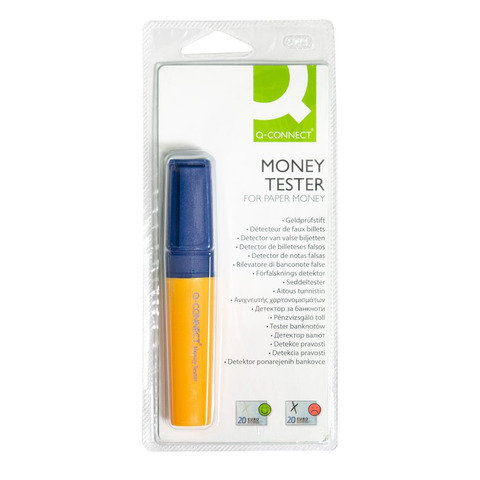 Verifica banconote in blister Q-Connect a penna giallo/blu …