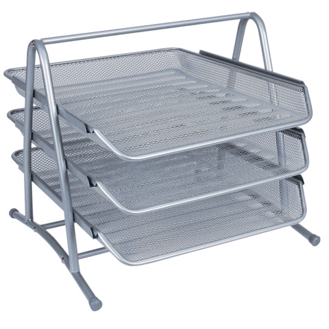 Set 3 Vaschette portadocumenti Q-Connect 27,8x27,5x35 cm silver …